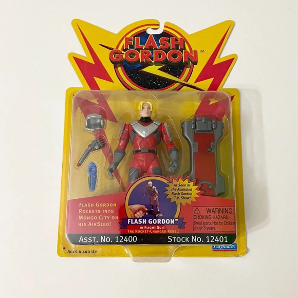 Vintage 1996 Playmates Flash Gordon Action Figures In Flight Suit - Picture 13 of 16